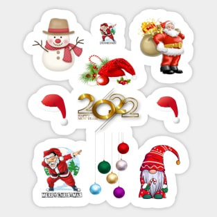 beautiful stickers merry christmas best happy new years Sticker